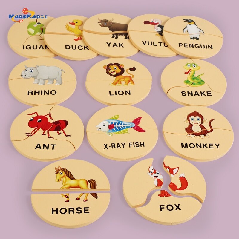 Wooden Puzzle Factory - OEM Round Cartoon Pattern Toy
