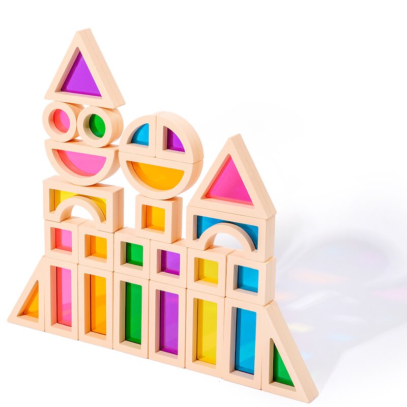 Wooden Toys Factory - OEM Rainbow Stacked Building Block