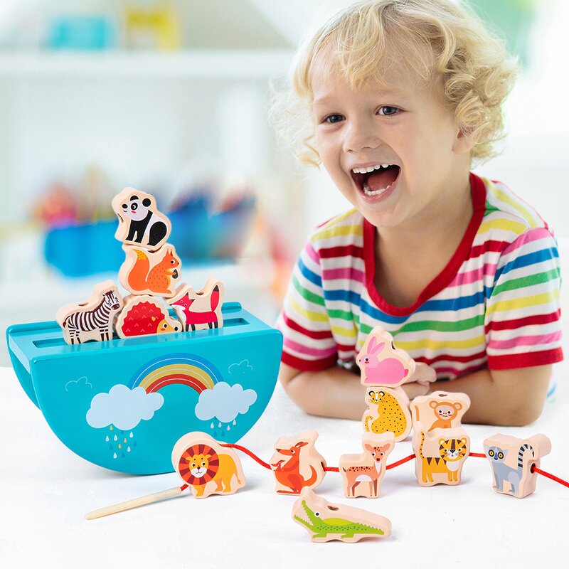 Children's Toys Factory - OEM 2 in 1 Animal Rope Beads