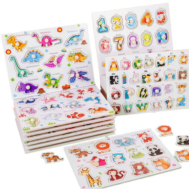 Wooden Puzzle Factory - OEM Number Animal Hand Board