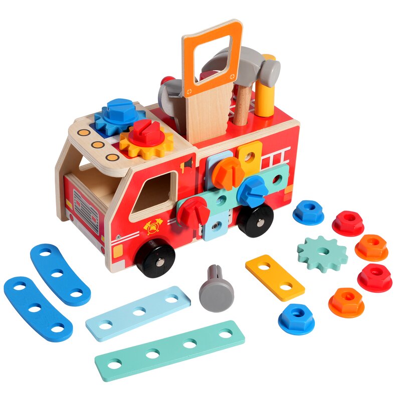 Wooden Toys Factory - OEM Fire Truck Multifunctional Tools