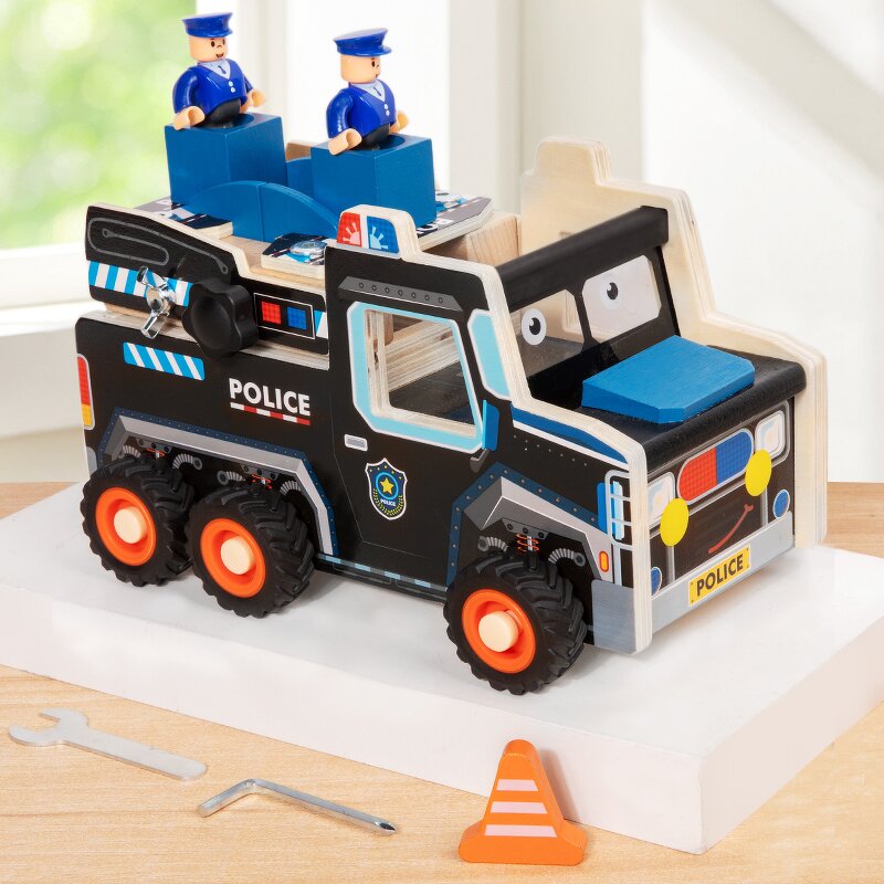 Wooden Toys Factory - OEM Multifunctional Busy Fire Truck