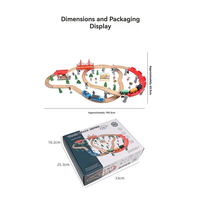 Wooden Tracks Factory - OEM 74PCS Beech Bridge Ring