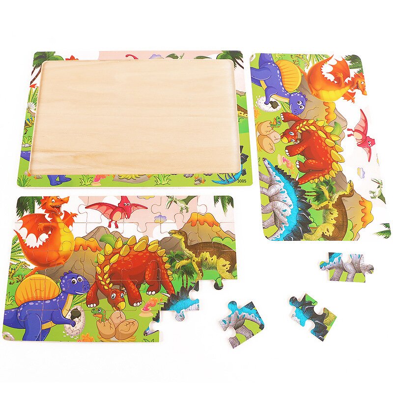 Wooden Puzzle Factory - OEM 30-Piece Dinosaur for Kids
