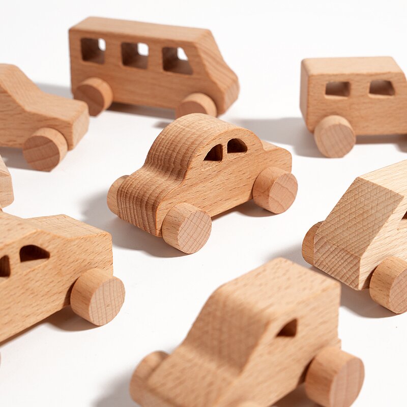 Wooden Toys Factory - OEM Solid Wood Handcart Push Train