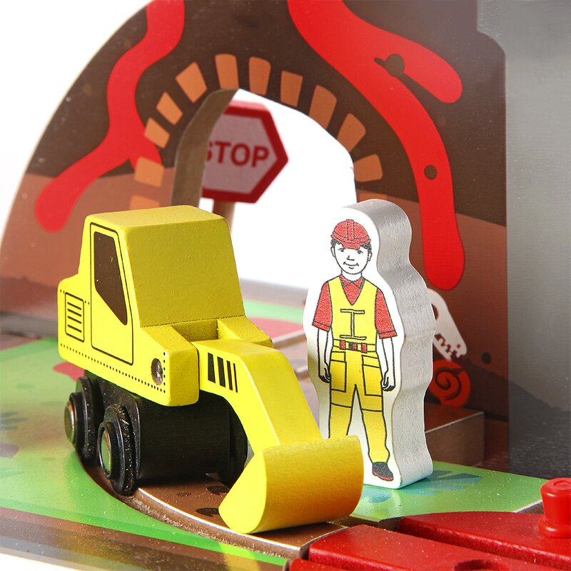 Wooden Train Set Factory - OEM Multi-Layered Mineral Scene