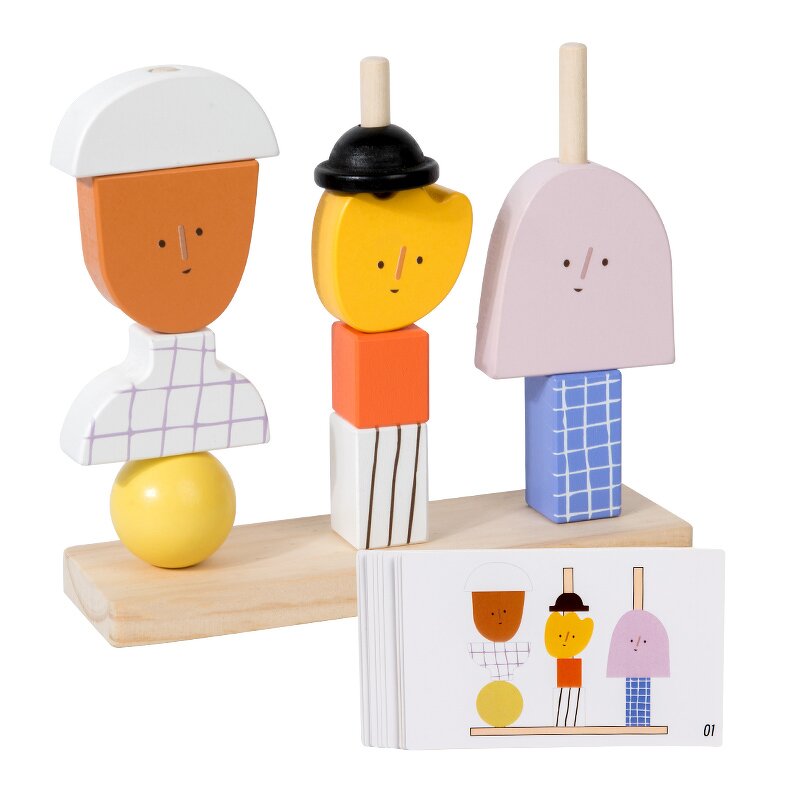 Educational Toys Factory - OEM Geometric Column Building Blocks