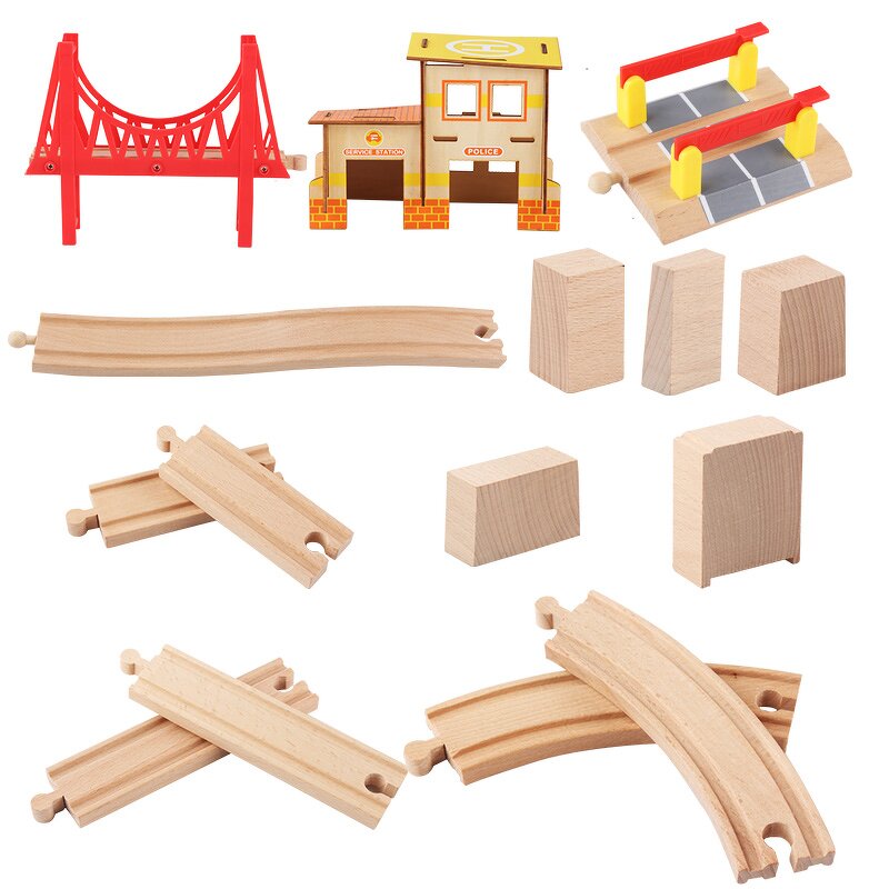 Train Tracks Factory - OEM 108pcs Beech Wood Electric