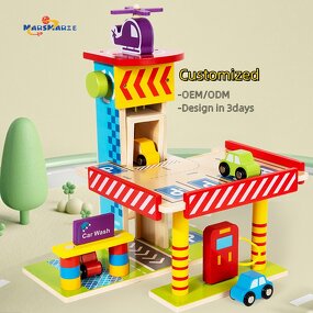 Wooden Toys Factory - OEM Car Garages Parking Lot Game