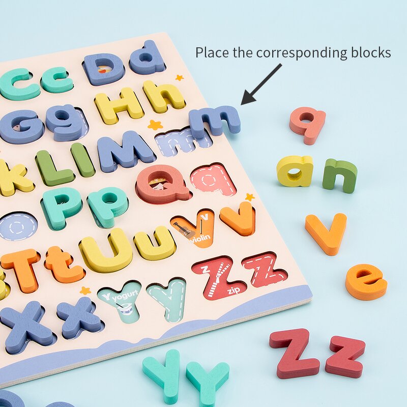 Educational Puzzles Factory - OEM 3D Letter Wood Jigsaw