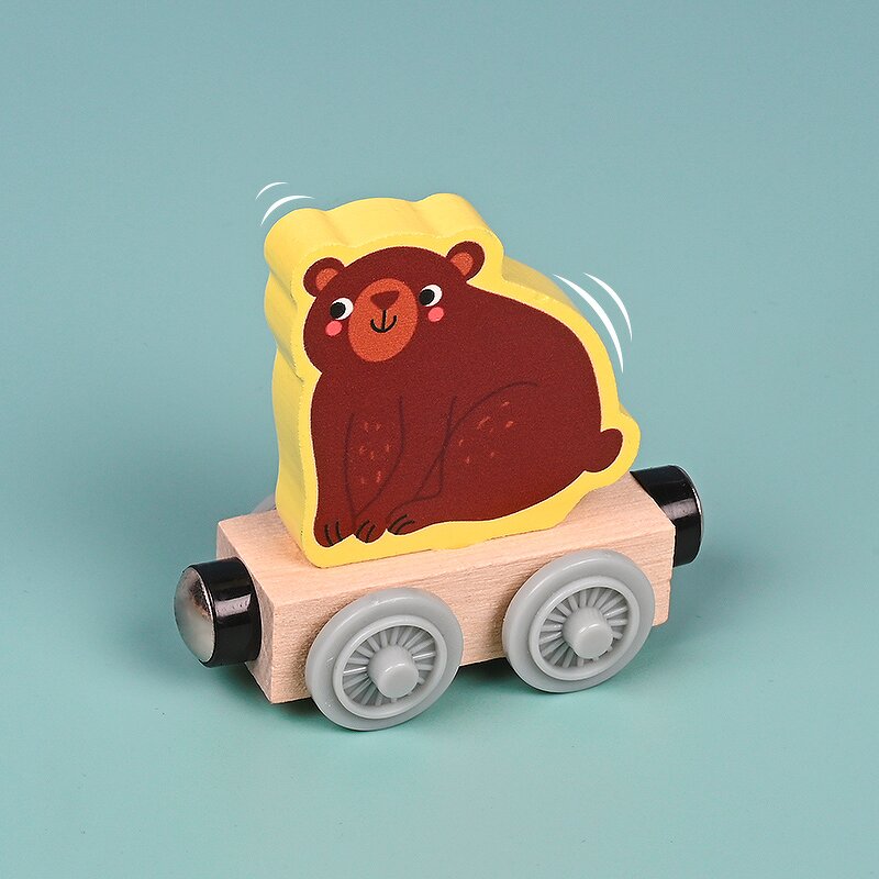 Wooden Train Factory - OEM Cartoon Animal Fruit Railway