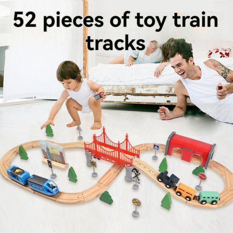 Wooden Tracks Factory - OEM Creative Electric Train Set