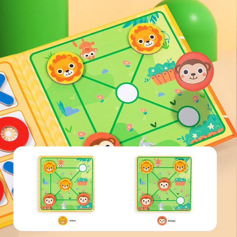 Wooden Games Factory - OEM Tic-Tac-Toe Animal Maze