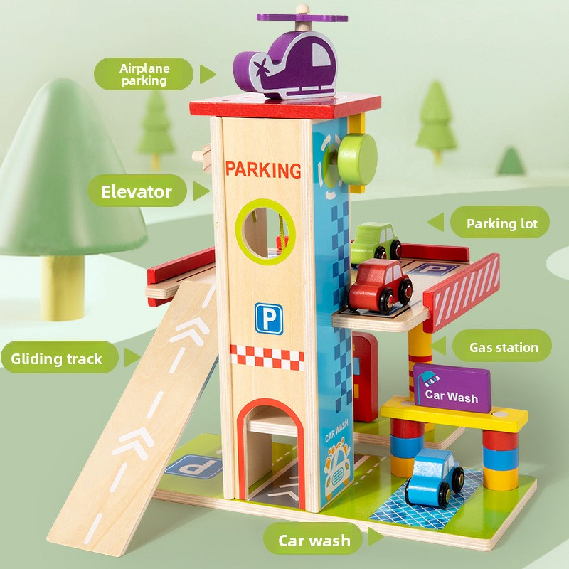 Wooden Toys Factory - OEM Car Garages Parking Lot Game