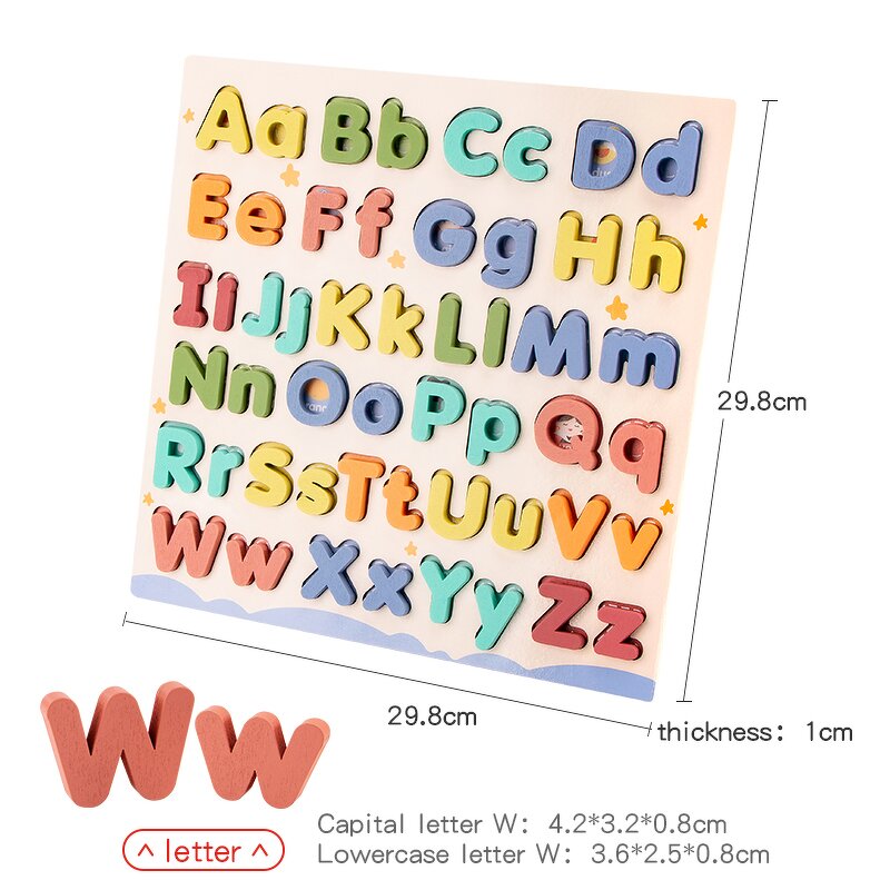 Educational Puzzles Factory - OEM 3D Letter Wood Jigsaw