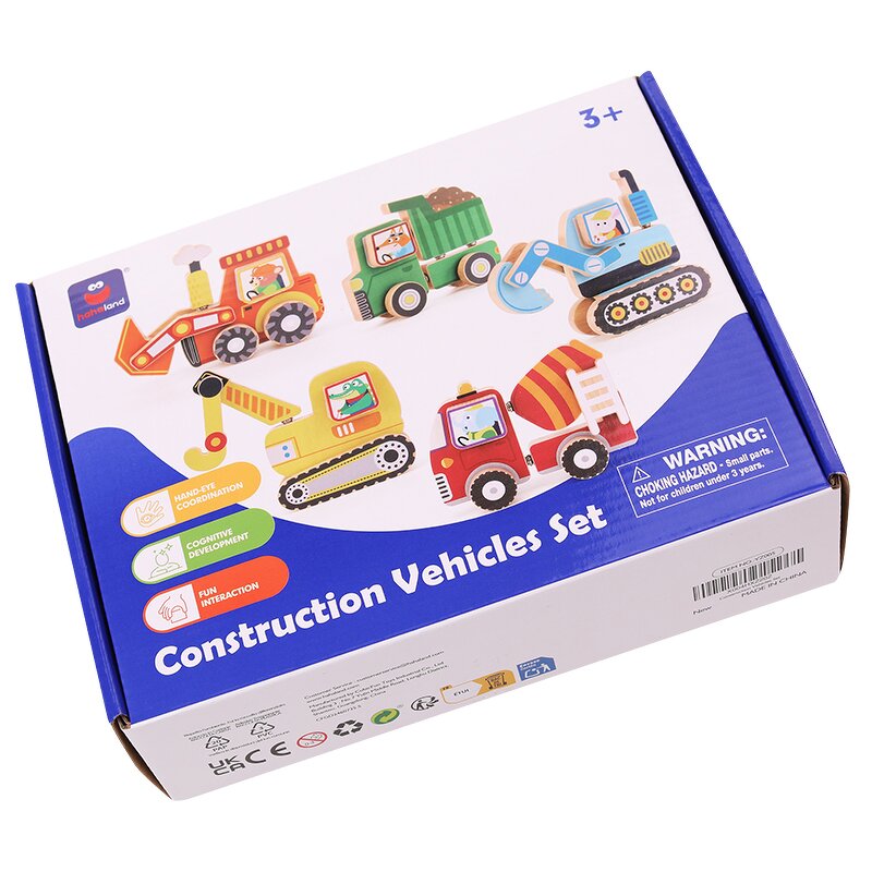 Wooden Toys Factory - OEM High Wooden Button Vehicle Set