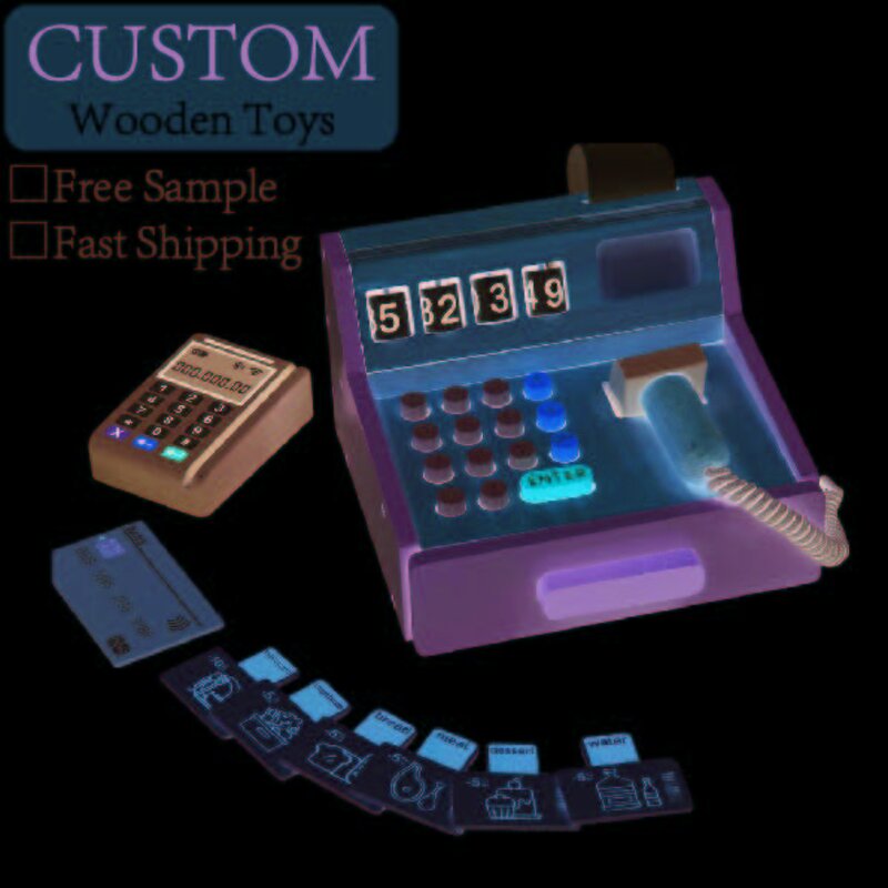 Educational Toys Factory - OEM Wooden Cash Register Coin