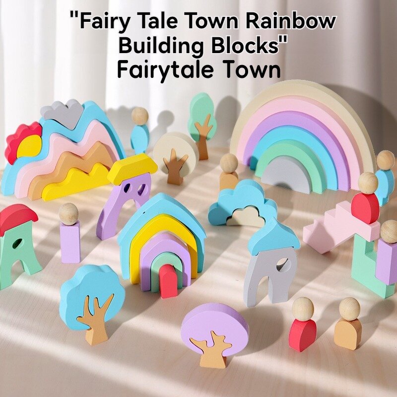 Wooden Blocks Factory - OEM Creative Storybrooke Rainbow