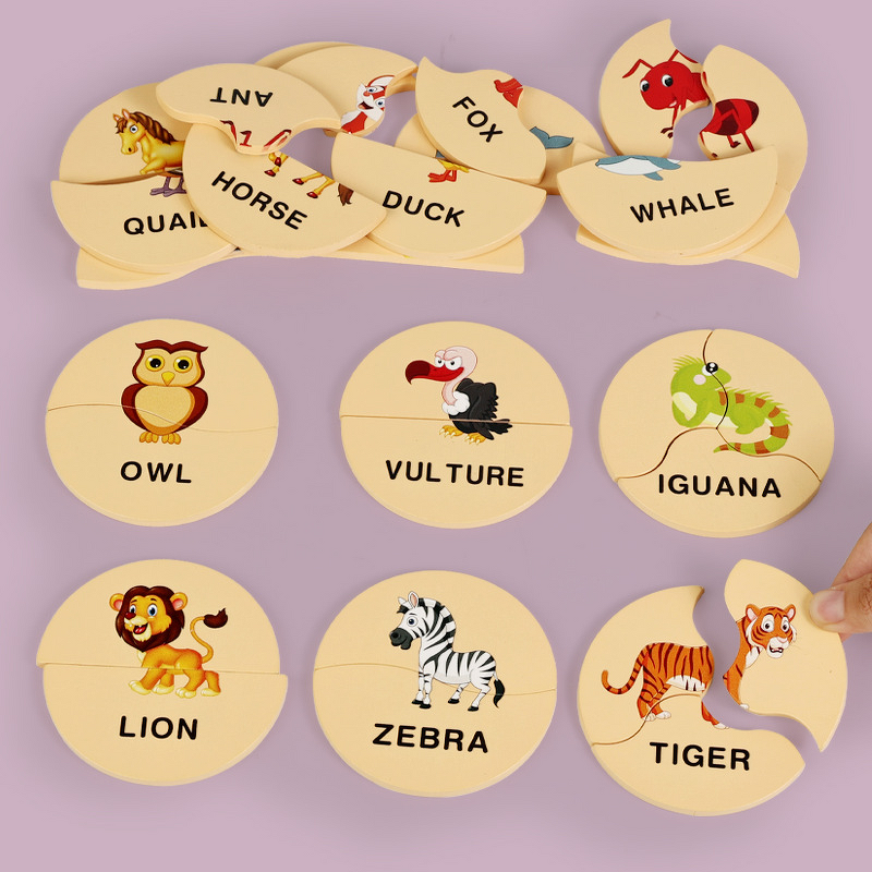 Wooden Puzzle Factory - OEM Round Cartoon Pattern Toy