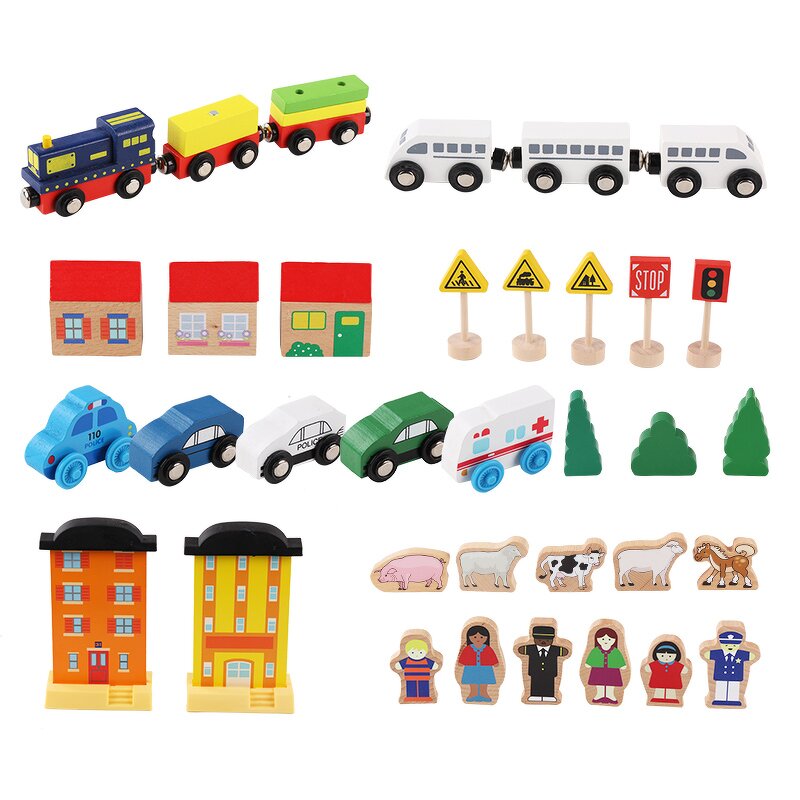 Educational Toys Factory - OEM 75PCS Traffic Blocks Set