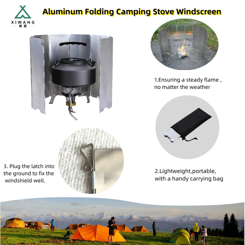 Camping Cookware Factory - OEM Folding Aluminum Wind