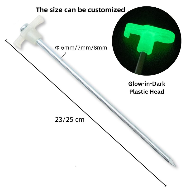 Tent Stake Factory - OEM Glow in the Dark Steel Peg