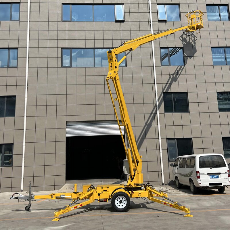 Towable Boom Lift Factory - OEM 12m 200kg Trailer