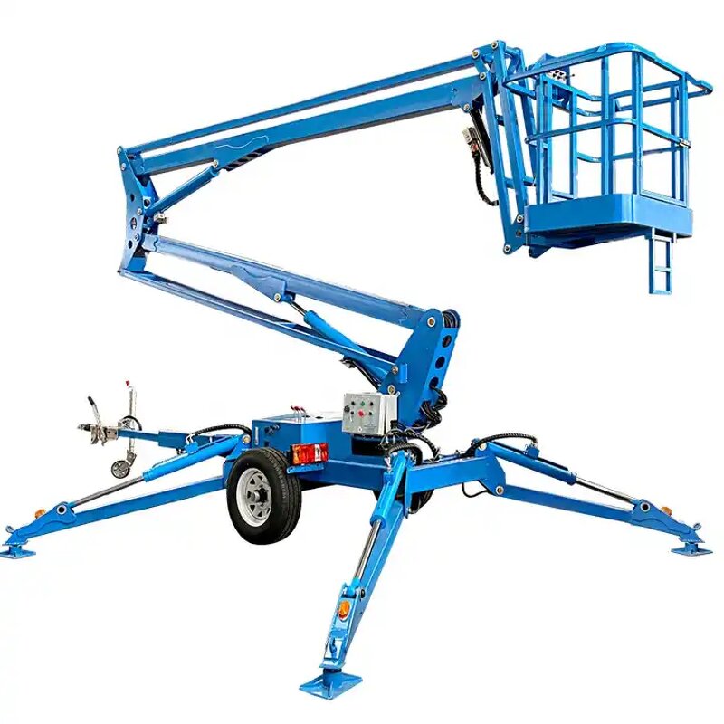 Towable Boom Lift Factory - OEM 12m 200kg Trailer