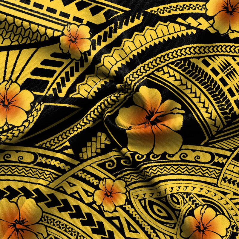 Polyester Fabric Factory - OEM Polynesian Tribal Vintage