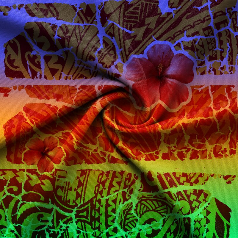 Polyester Fabric Factory - OEM 2024 Retro Style Polynesian