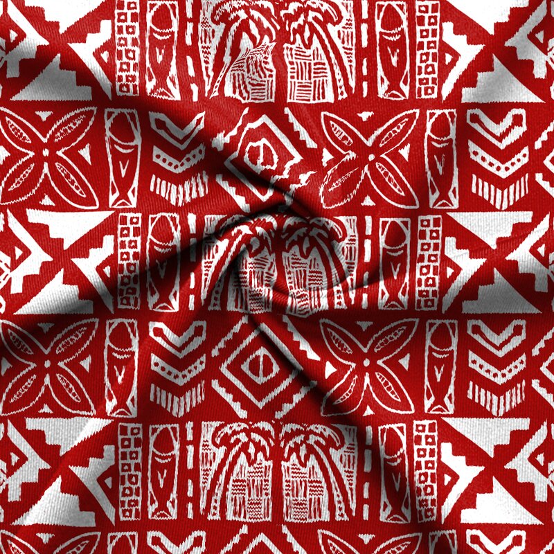 Polyester Fabric Factory - OEM 2024 Retro Style Polynesian