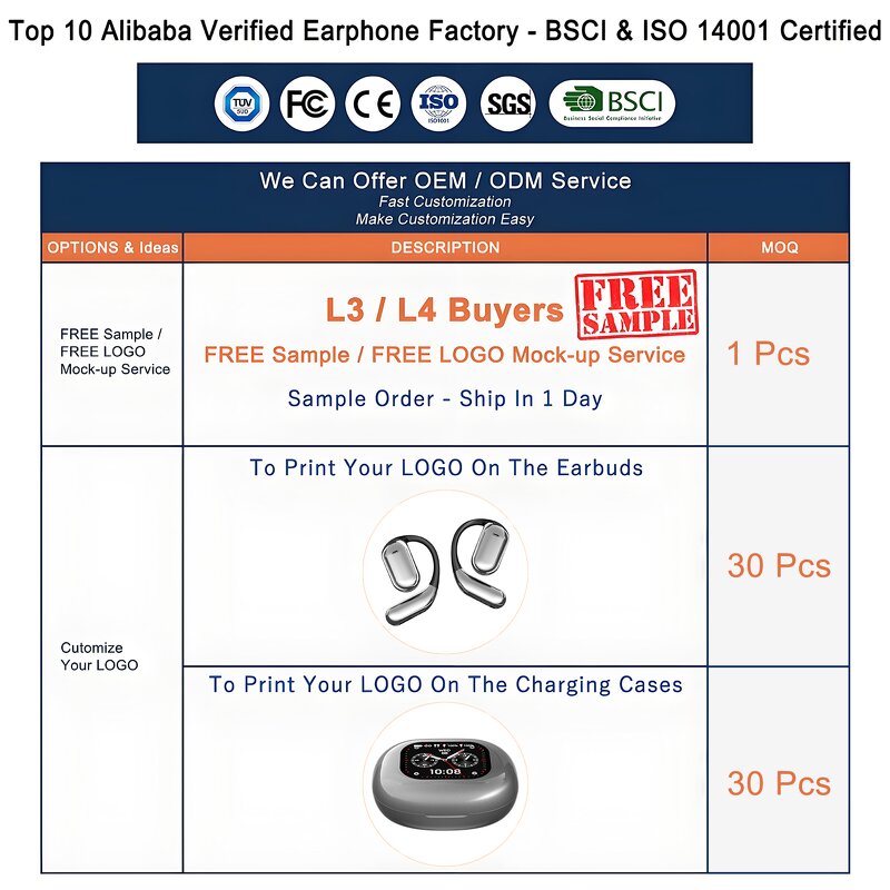 AI Sports Earphones Factory - OEM YYK-Q16 Pro OWS