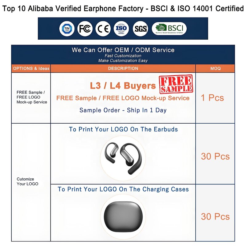 AI Translator Earphones Factory - OEM M127 Ultra-thin Ear