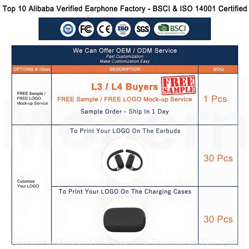 AI Earbuds Factory - OEM YYK-Q65 OWS Sports Translator