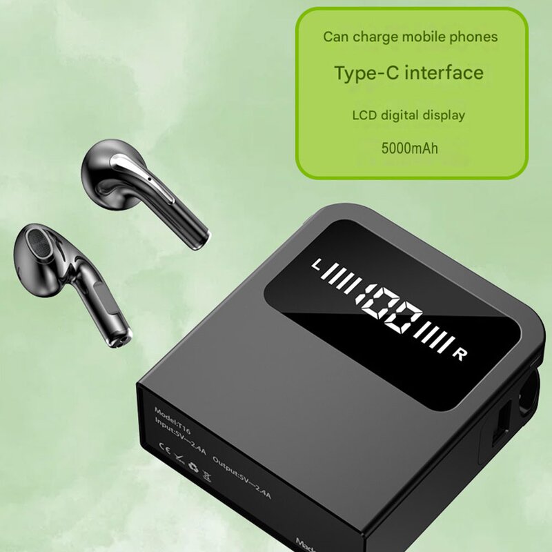 Power Bank Earbuds Factory - OEM T16 2-in-1 5000mAh