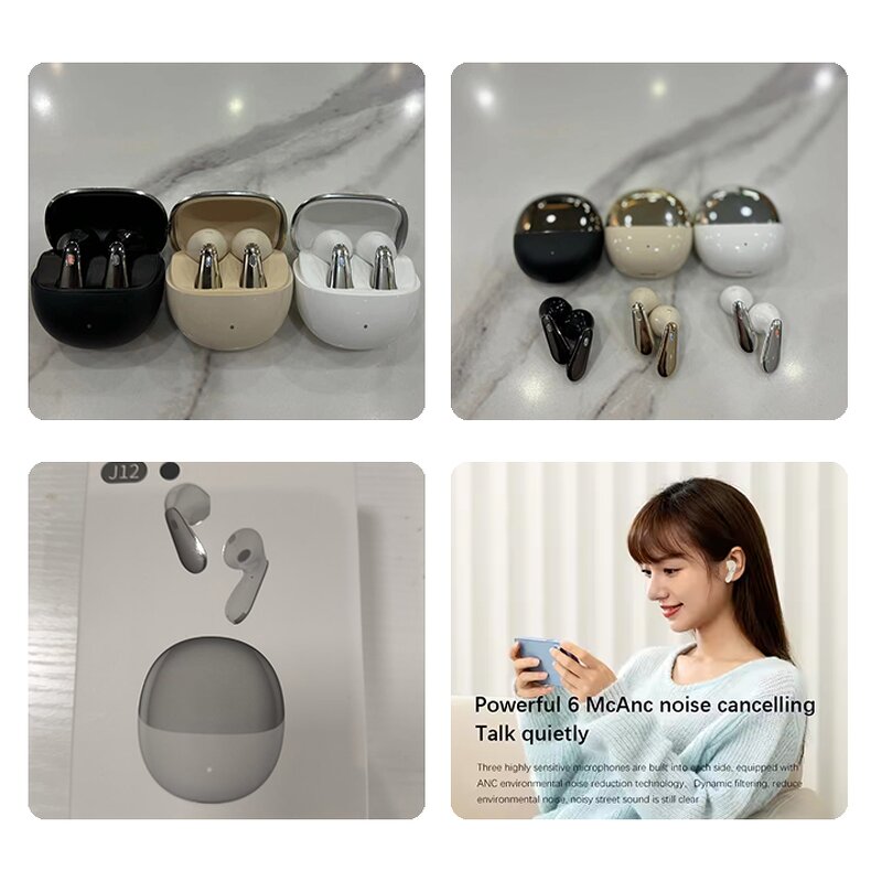 Semi-In-Ear Earbuds Factory - OEM J12 6-Mic ANC