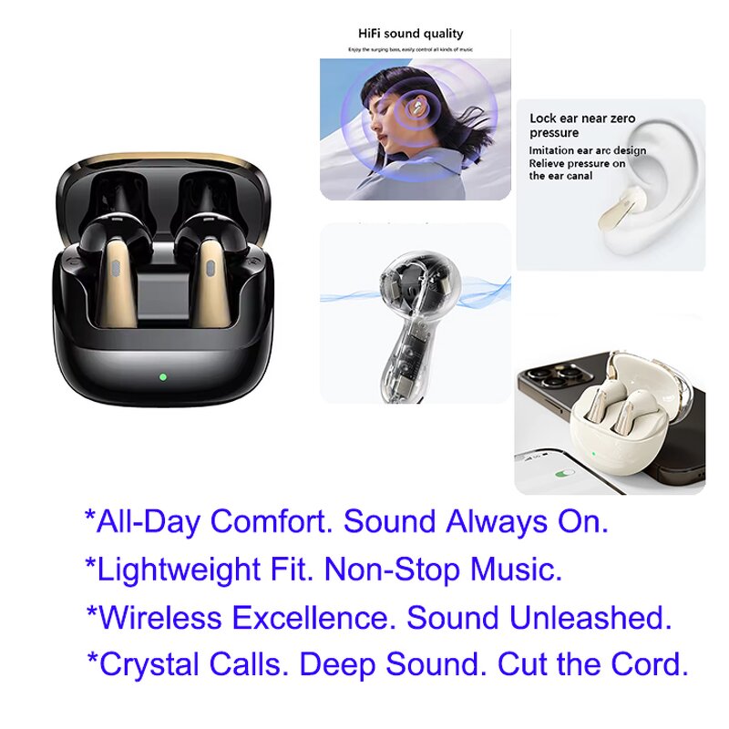 Semi-In-Ear Earbuds Factory - OEM J12 6-Mic ANC