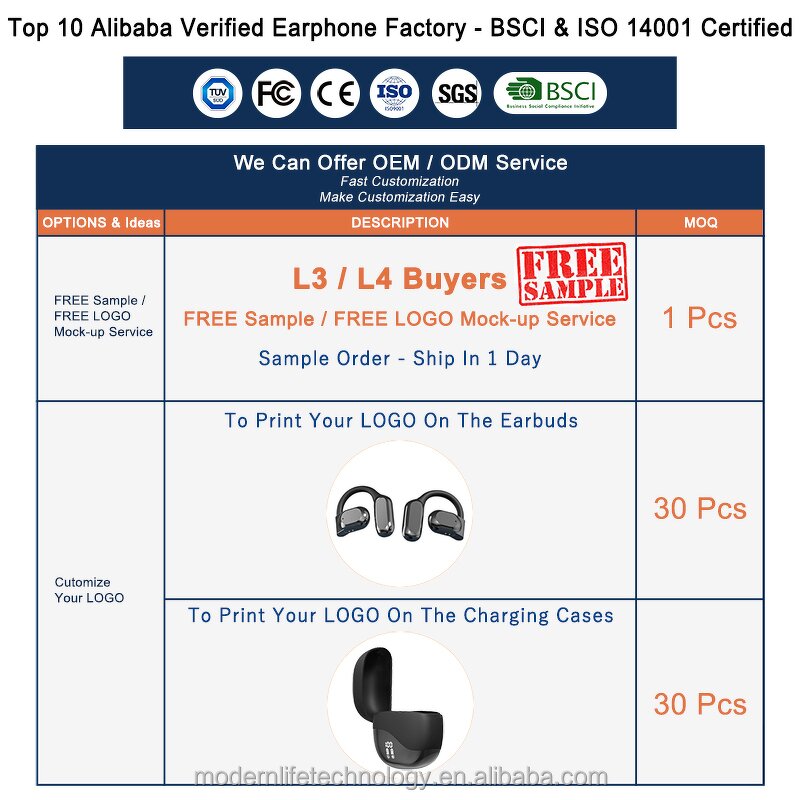 AI Translator Earphones Factory - OEM M62 Open Ear Hook