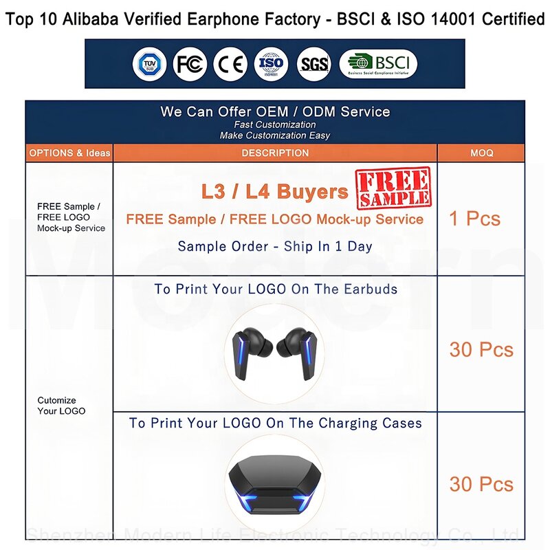 Gaming Earphones Factory - OEM M10 Wireless HIFI