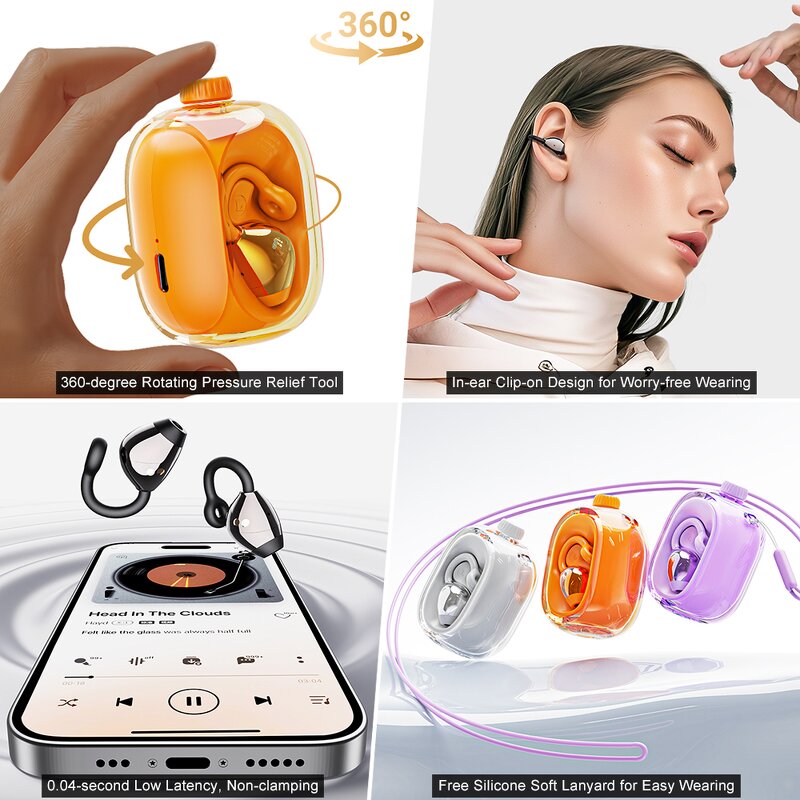 Clip-on Earphones Factory - OEM JM47 Rotating Case