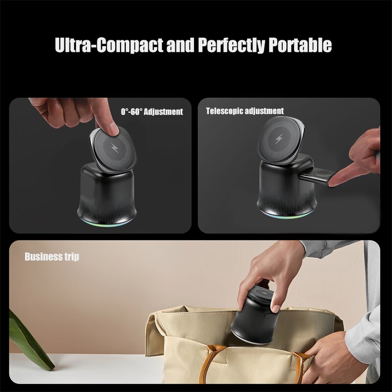 Magnetic Wireless Charger Factory - OEM RGB Light Hot