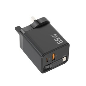 GaN Wall Charger Factory - OEM 65W 2 Port Foldable