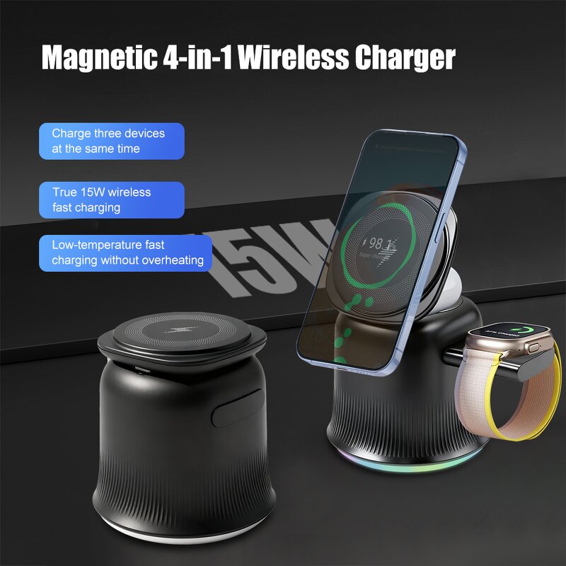 Magnetic Wireless Charger Factory - OEM RGB Light Hot