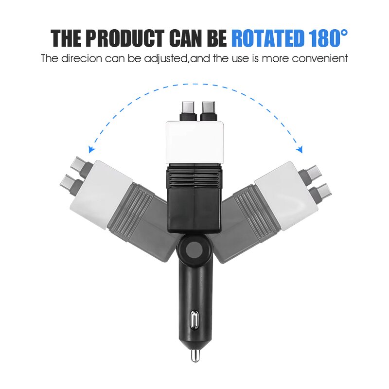 Car Charger Factory - OEM Retractable Build-in Dual