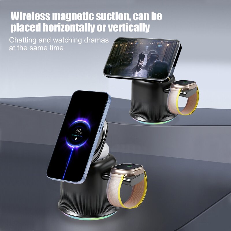 Desk Wireless Charger Factory - OEM Portable 15W RGB