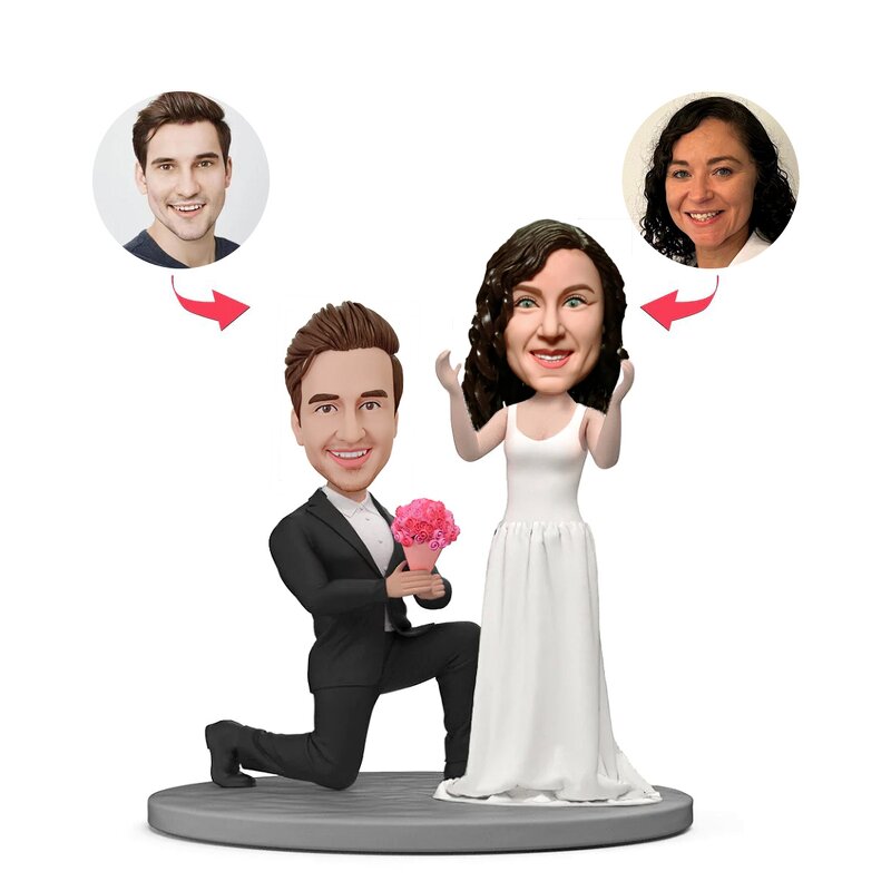 Bobbleheads Manufacturer - Fully Custom Couple Dolls Memorial Gift Set