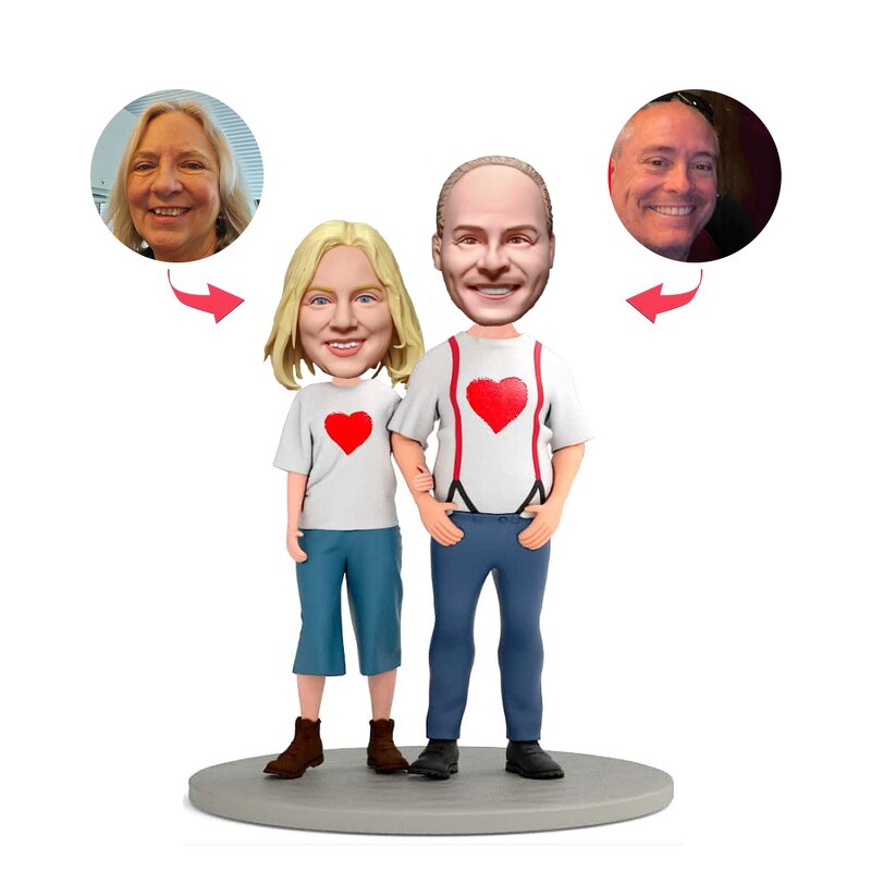 Bobbleheads Manufacturer - Fully Custom Couple Dolls Memorial Gift Set