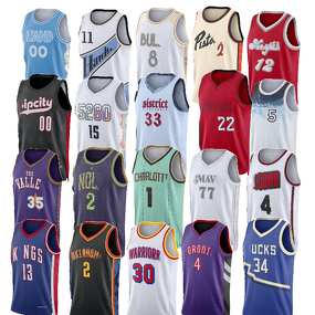 Basketball Jerseys Supplier - New Hot Pressed Embroidered Loose Plus Size