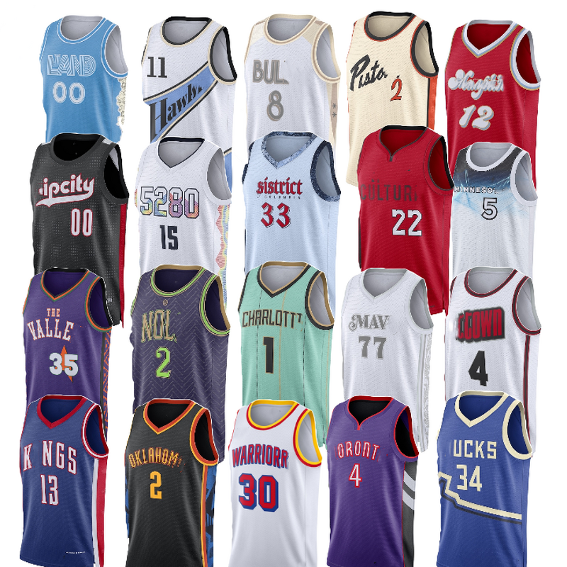 Basketball Jerseys Supplier - New Hot Pressed Embroidered Loose Plus Size