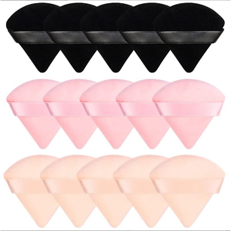 Powder Puff Manufacturer - Custom Triangle Velvet Sponge Set